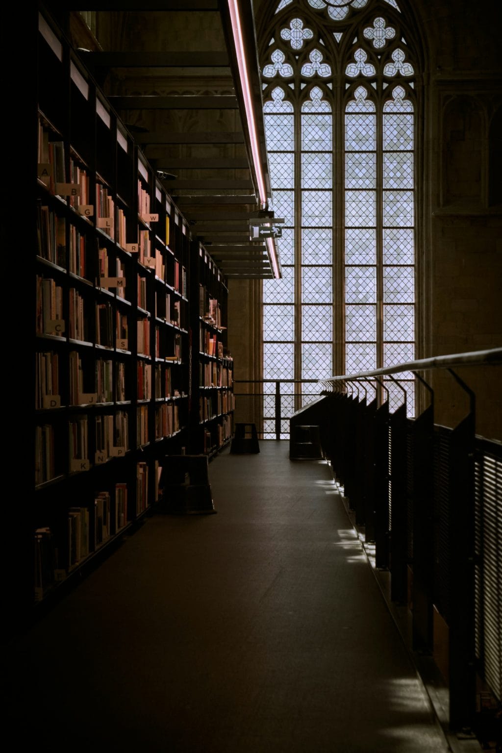 An image of a library where people might explore the state of university publishing in 2025.