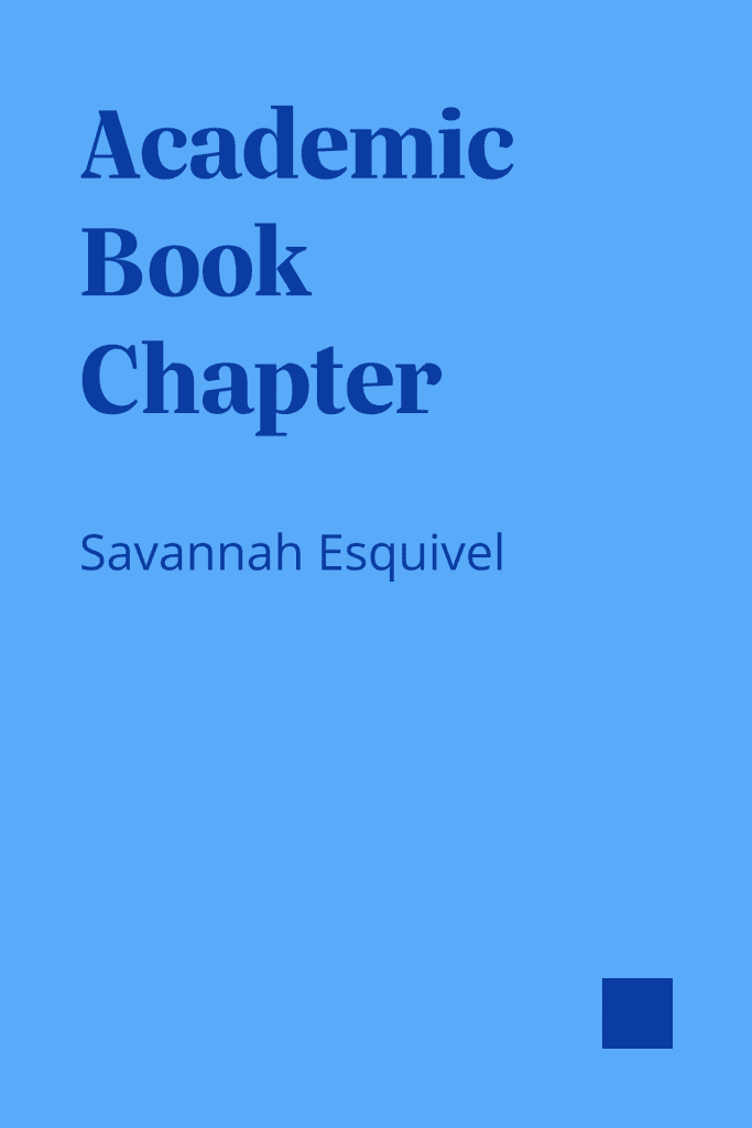 A blue rectangle that says academic book chapter line editing