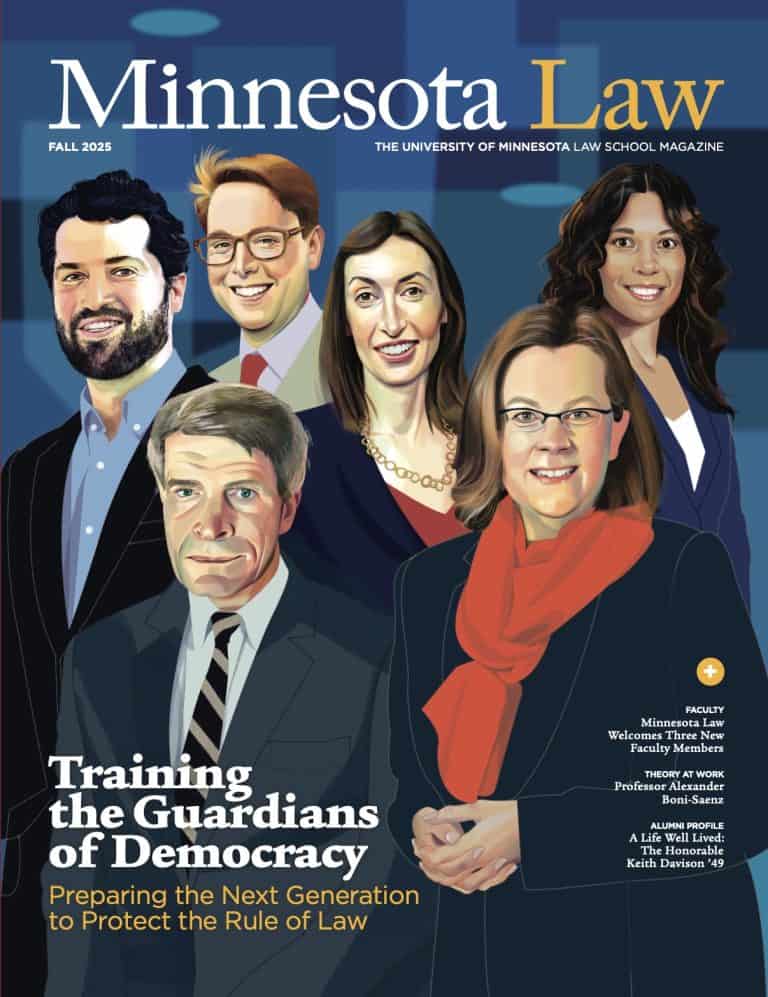Cover of a law school alumni magazine that Flatpage copyedits and proofreads