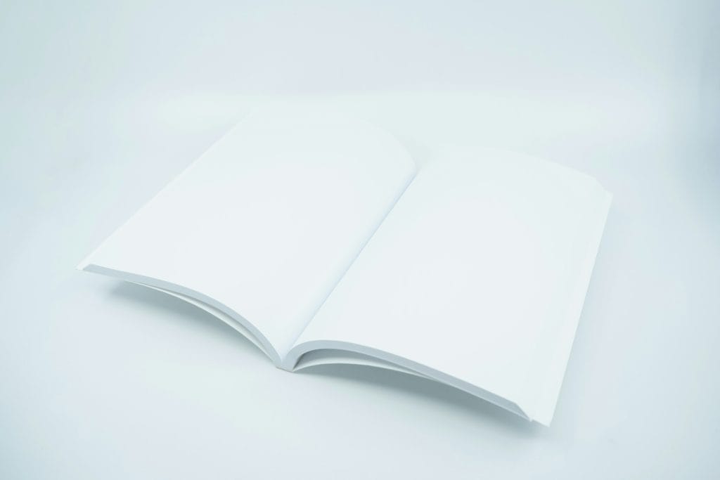 An open book ready to be written.